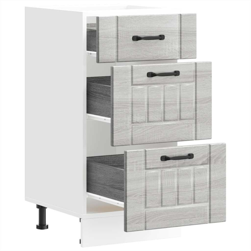 Küchen-Unterschrank Lucca Grau Sonoma Holzwerkstoff
