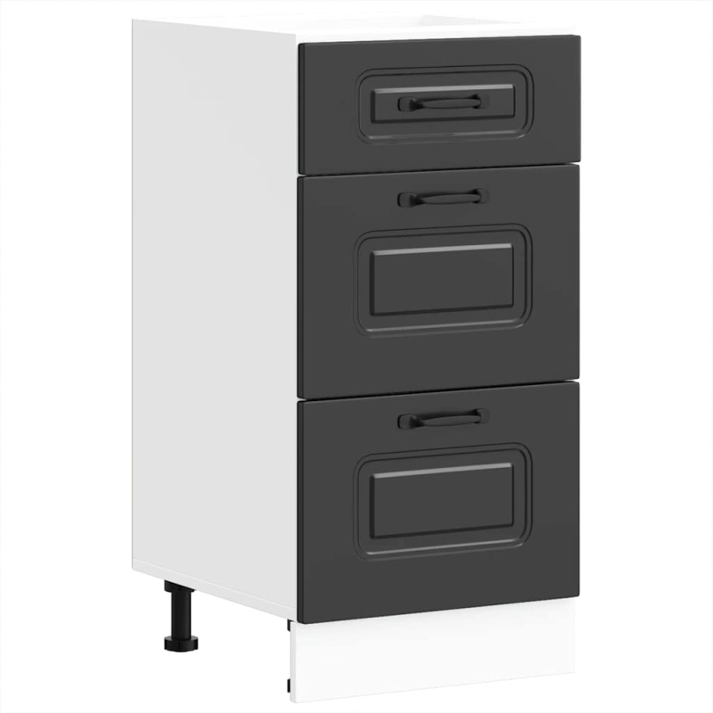 Küchenunterschrank Kalmar Schwarz Holzwerkstoff