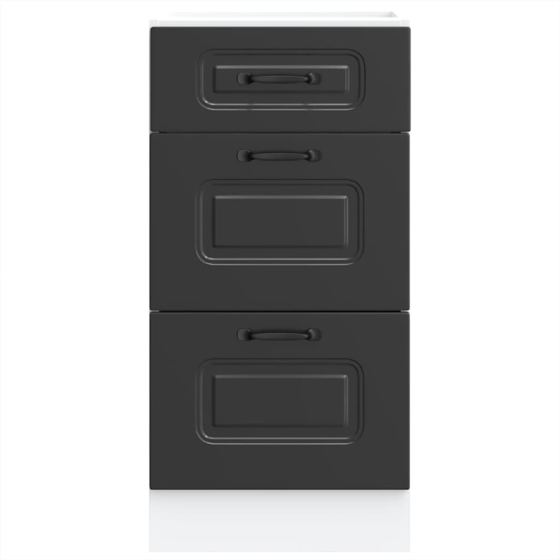 Küchenunterschrank Kalmar Schwarz Holzwerkstoff