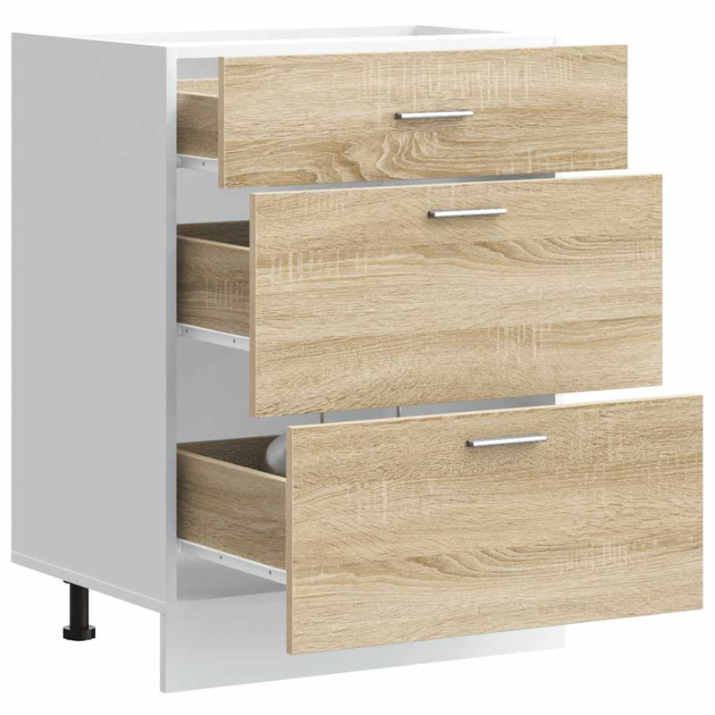 Küchenunterschrank Lyon Sonoma-Eiche Holzwerkstoff