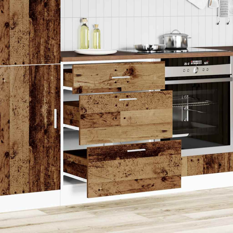 Küchenunterschrank Lyon Altholz-Optik Holzwerkstoff