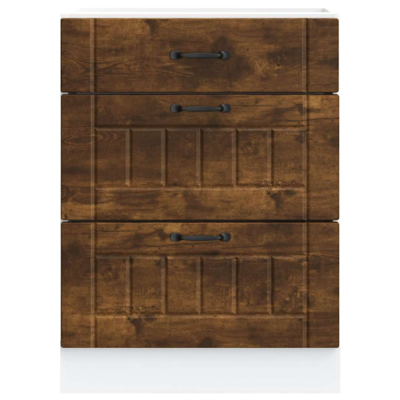 Küchen-Unterschrank Lucca Räuchereiche Holzwerkstoff