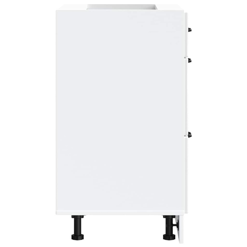 Küchenunterschrank Kalmar Hochglanz-Weiß Holzwerkstoff