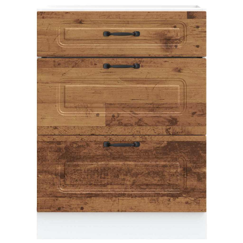 Küchenunterschrank Kalmar Altholz-Optik Holzwerkstoff