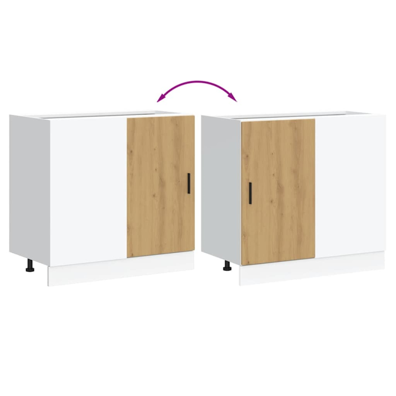 Spülenunterschrank Artisan-Eiche Holzwerkstoff