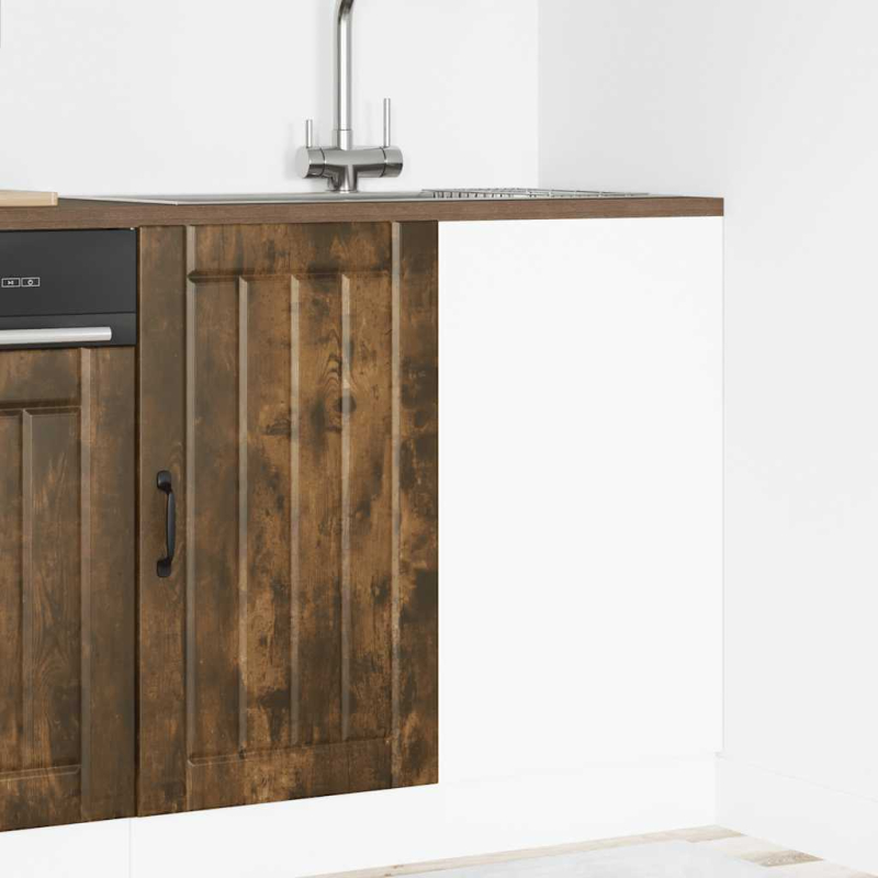 Spülenunterschrank Lucca Räuchereiche Holzwerkstoff