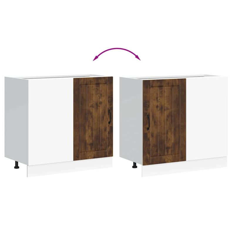 Spülenunterschrank Lucca Räuchereiche Holzwerkstoff