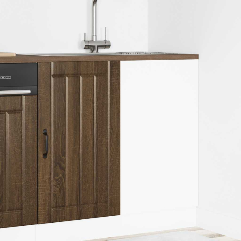 Spülenunterschrank Lucca Braun Eichen-Optik Holzwerkstoff
