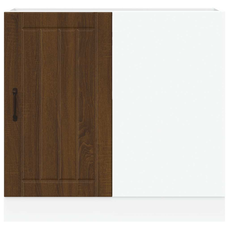 Spülenunterschrank Lucca Braun Eichen-Optik Holzwerkstoff