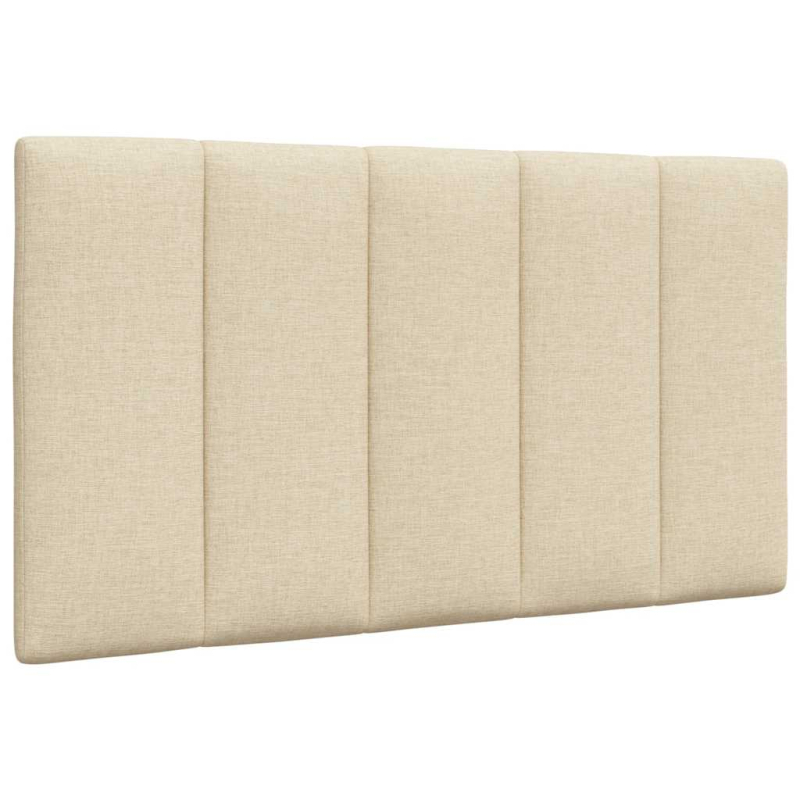 Bett mit Matratze Creme 90x190 cm Stoff