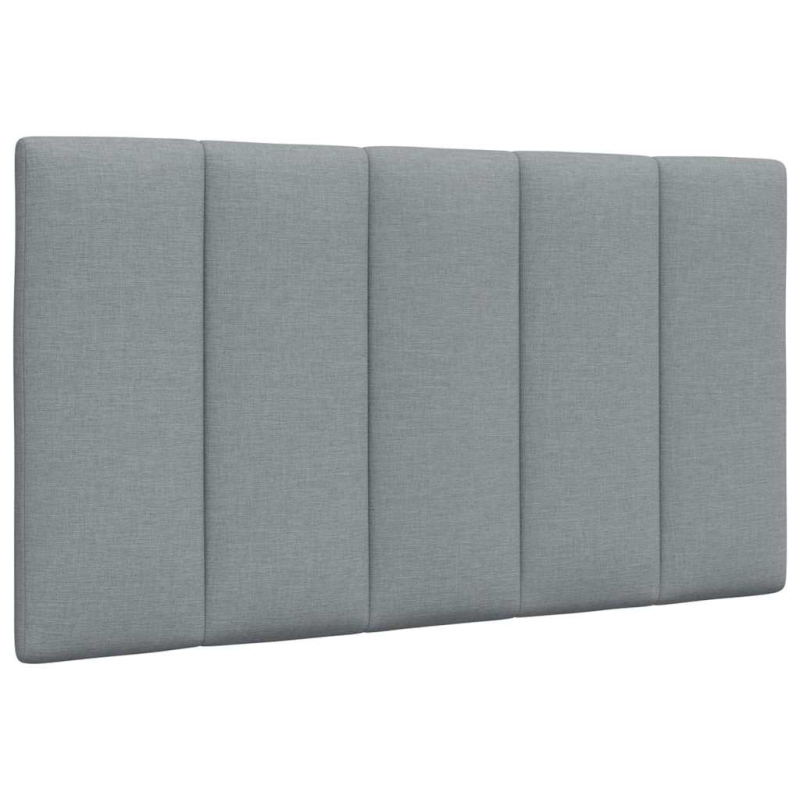 Bett mit Matratze Hellgrau 90x200 cm Stoff