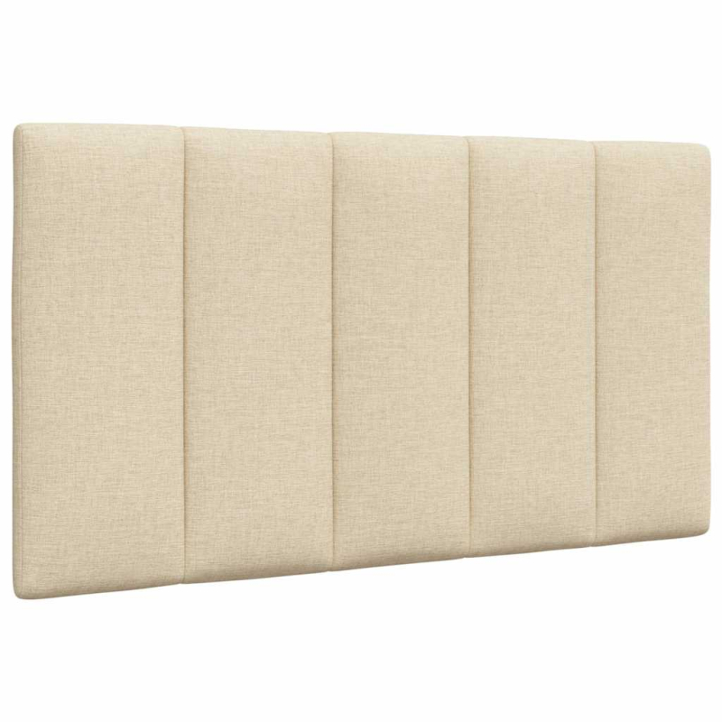 Bett mit Matratze Creme 90x200 cm Stoff