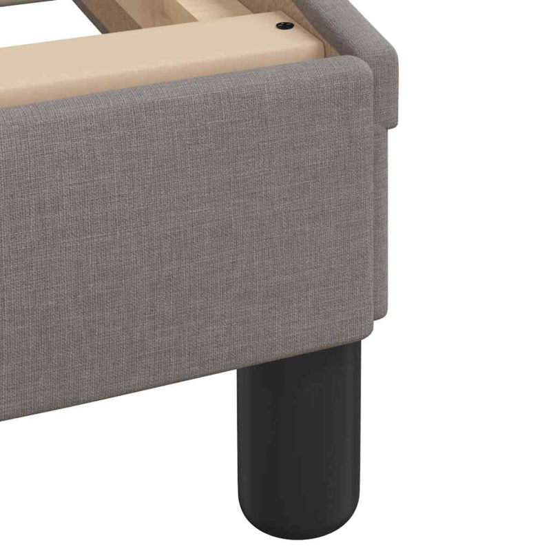 Bett mit Matratze Taupe 140x200 cm Stoff