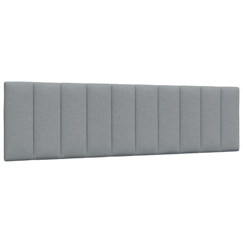 Bett mit Matratze Hellgrau 180x200 cm Stoff