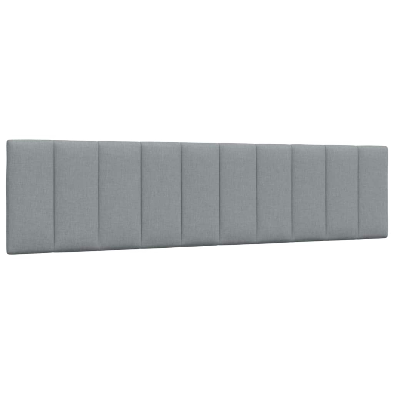 Bett mit Matratze Hellgrau 200x200 cm Stoff