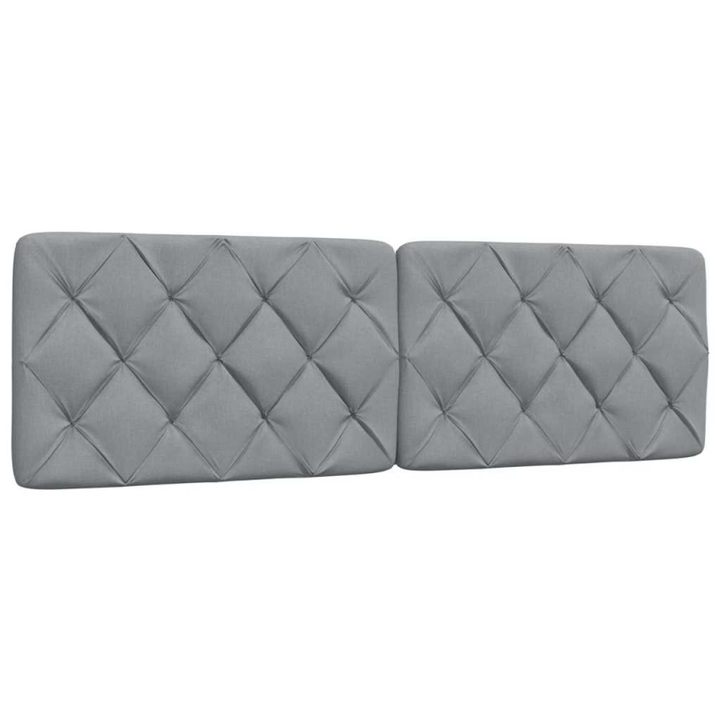 Bettgestell mit LED ohne Matratze Hellgrau 160x200 cm Stoff