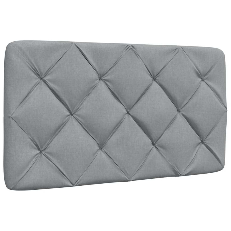 Bett mit Matratze Hellgrau 90x200 cm Stoff