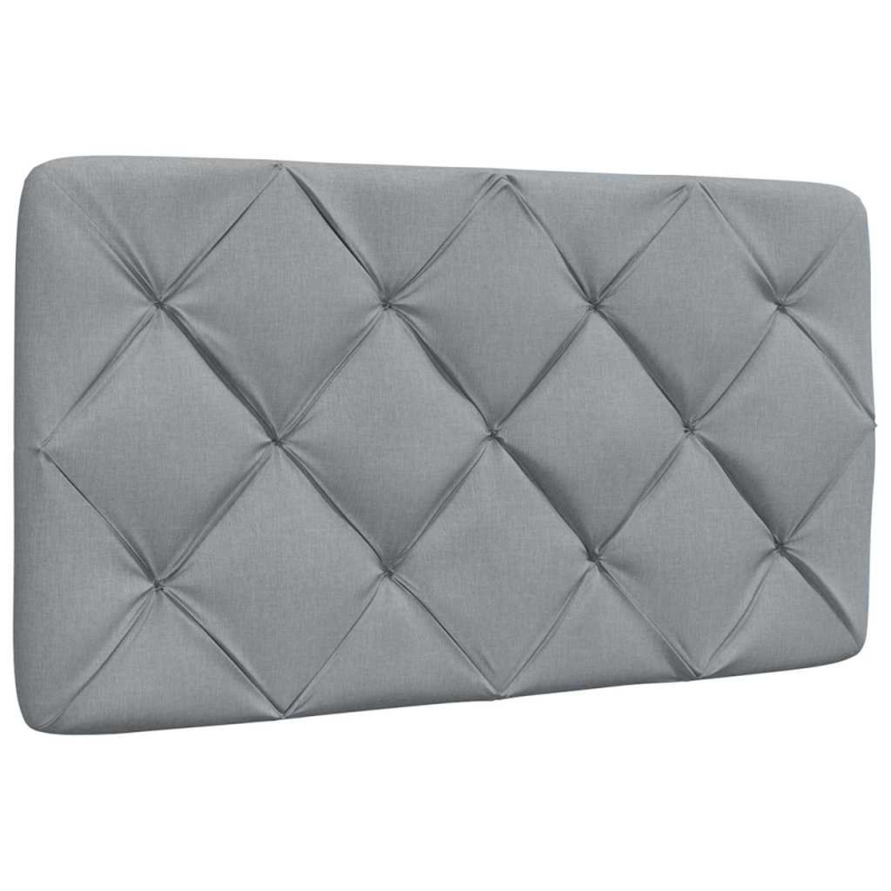 Bett mit Matratze Hellgrau 100x200 cm Stoff
