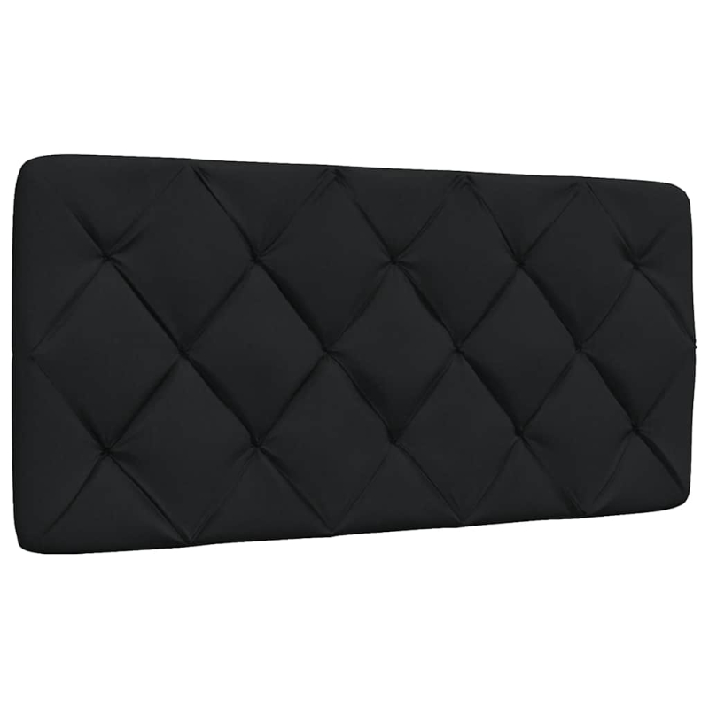 Bett mit Matratze Schwarz 100x200 cm Stoff