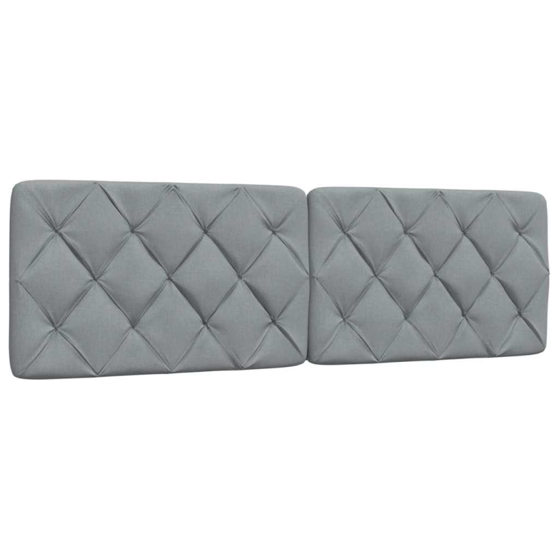 Bett mit Matratze Hellgrau 160x200 cm Stoff