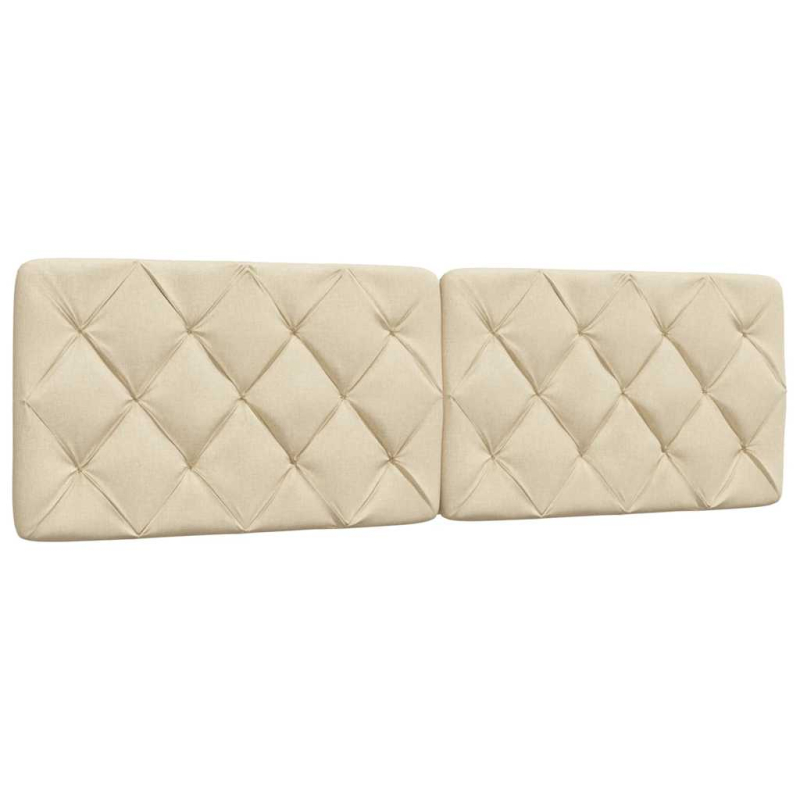 Bett mit Matratze Creme 160x200 cm Stoff