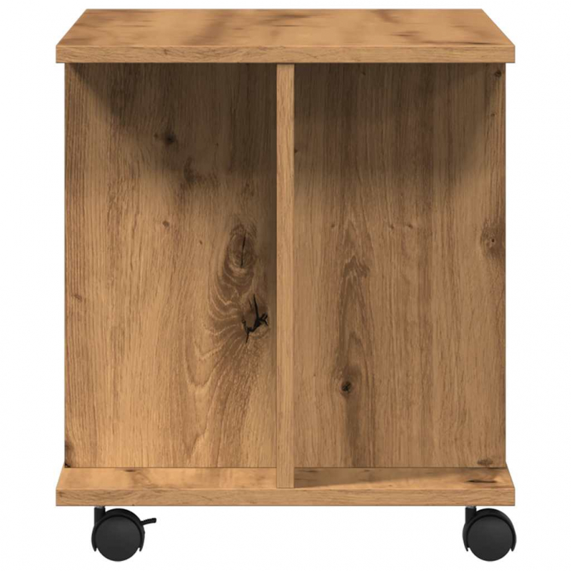 TV-Regal mit Rollen Artisan-Eiche 80x40x45 cm Holzwerkstoff