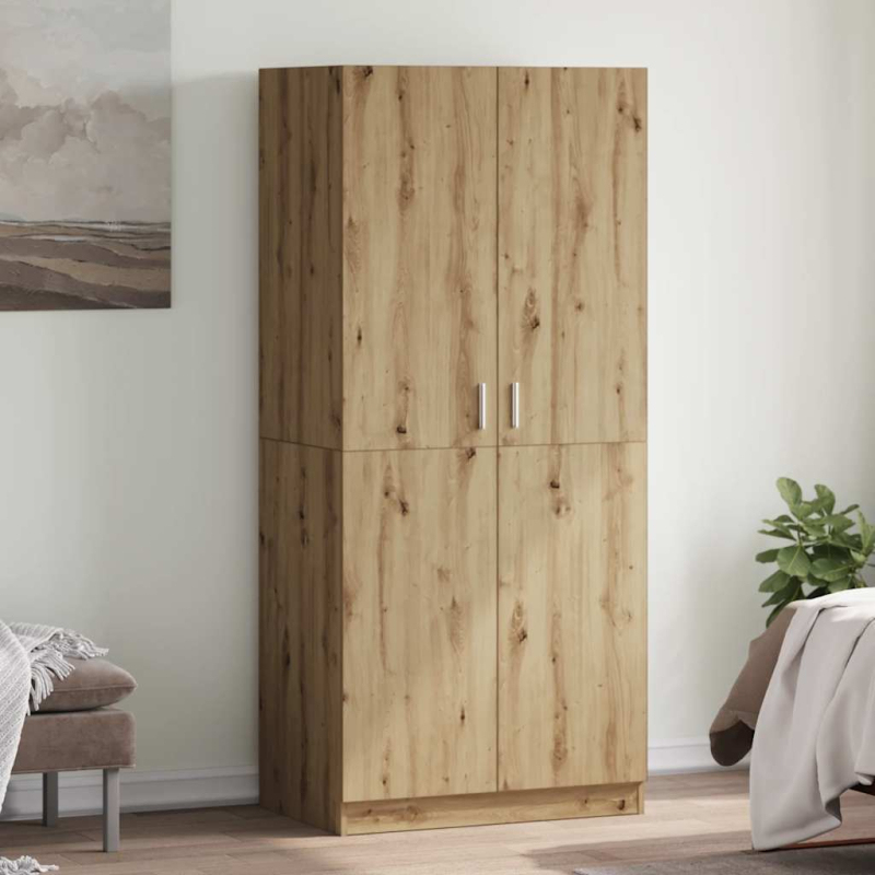 Kleiderschrank Artisan-Eiche 80x52x180 cm Holzwerkstoff