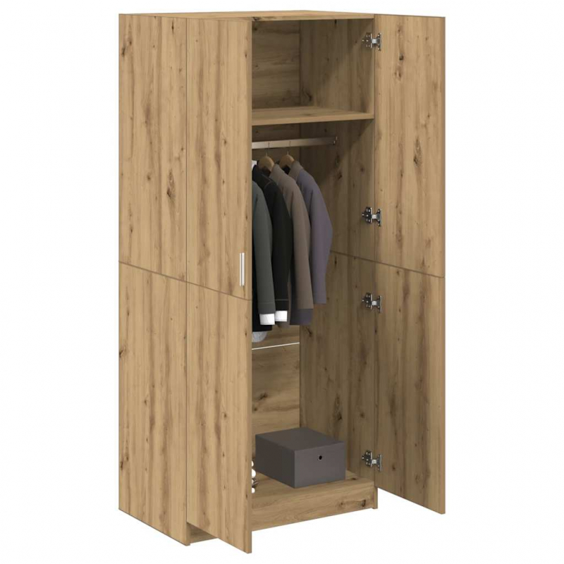 Kleiderschrank Artisan-Eiche 90x52x200 cm Holzwerkstoff