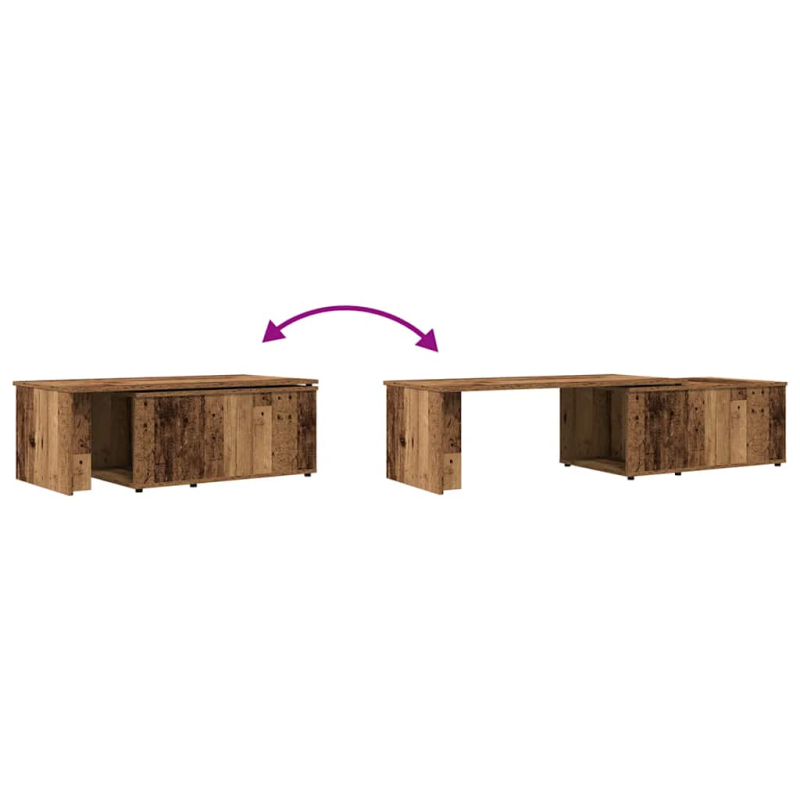 Couchtisch Altholz-Optik 150x50x35 cm Holzwerkstoff