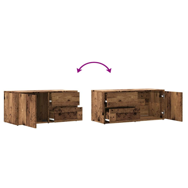 TV-Schrank Altholz-Optik 80x34x35,5 cm Holzwerkstoff