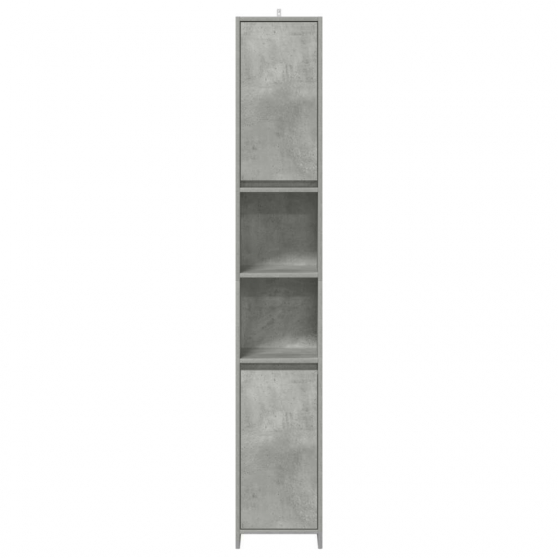 Badezimmerschrank Betongrau 30x30x183,5 cm Holzwerkstoff