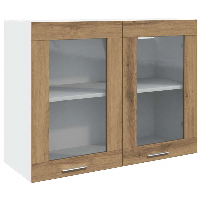 Hängeglasschrank Lyon Artisan-Eiche 80x31x60 cm Holzwerkstoff