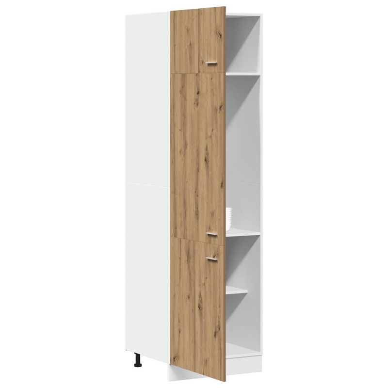 Kühlumbauschrank Lyon Artisan-Eiche 60x57x207 cm Holzwerkstoff