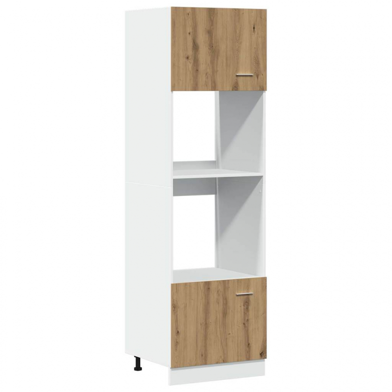 Mikrowellenschrank Artisan-Eiche 60x57x207 cm Holzwerkstoff