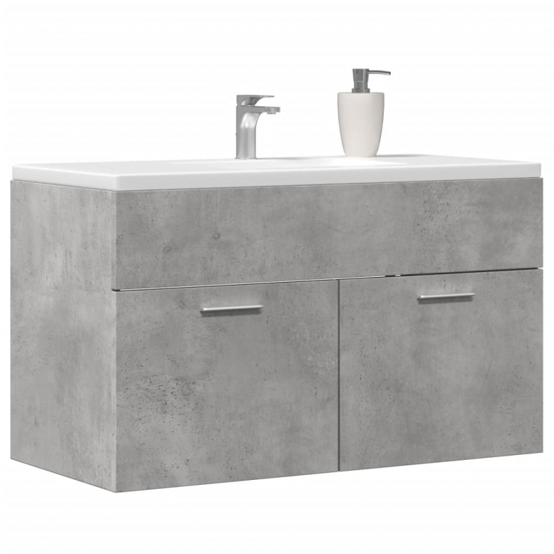 Waschbeckenunterschrank Betongrau 80x38,5x46 cm Holzwerkstoff