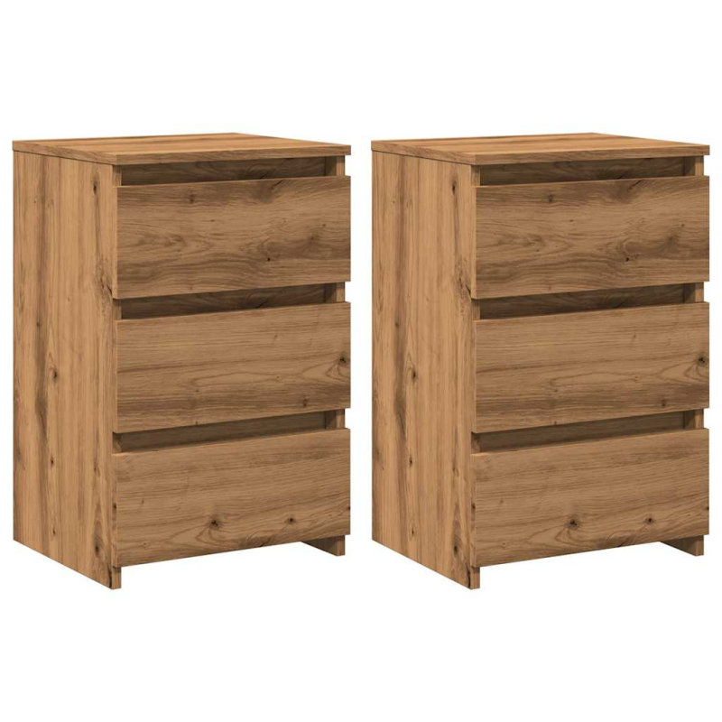 Nachttische 2 Stk. Artisan-Eiche 40x35x62,5 cm Holzwerkstoff