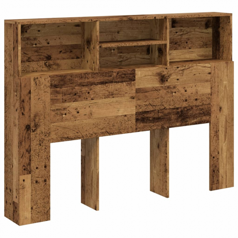 Kopfteil mit Stauraum Altholz-Optik 140x19x103,5 cm