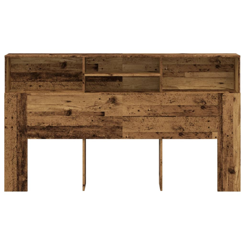 Kopfteil mit Stauraum Altholz-Optik 180x19x103,5 cm