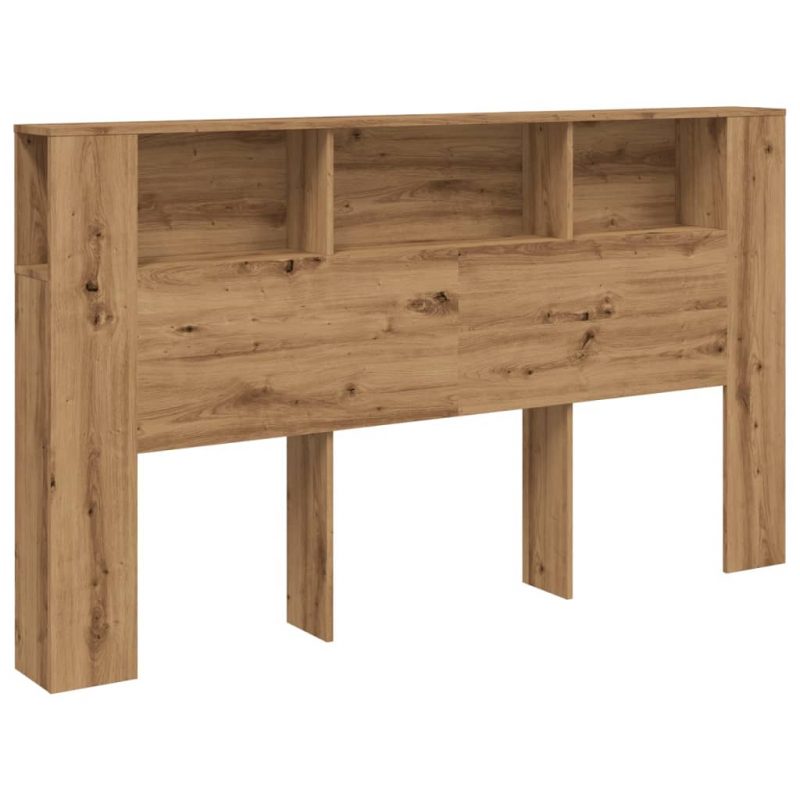 Kopfteil mit Ablagen Artisan-Eiche 180x18,5x102,5 cm