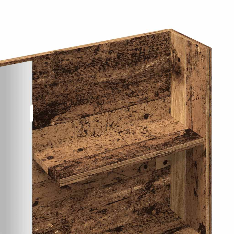 Schminktisch mit Spiegel Altholz-Optik 74,5x40x141 cm