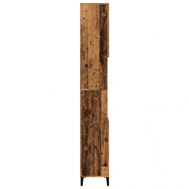 Badschrank Altholz-Optik 30x30x190 cm Holzwerkstoff