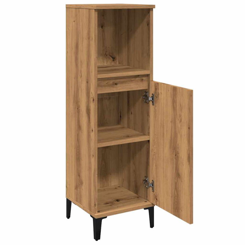 Badschrank Artisan-Eiche 30x30x100 cm Holzwerkstoff