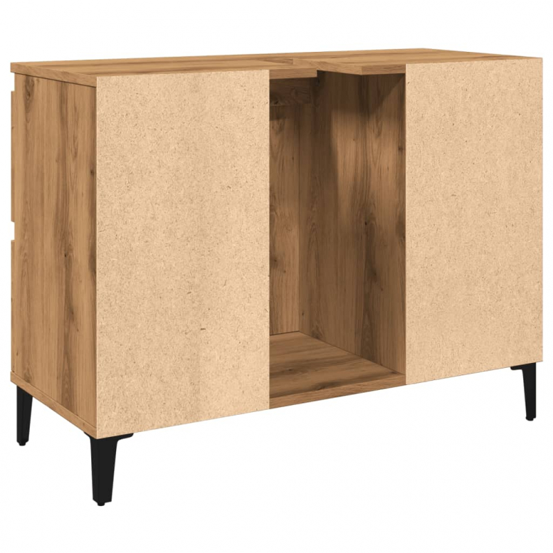 Waschbeckenunterschrank Artisan-Eiche 80x33x60 cm Holzwerkstoff