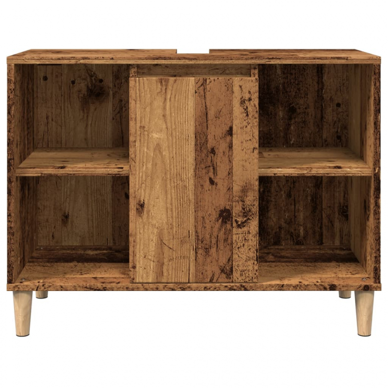 Badschrank Altholz-Optik 80x33x60 cm Holzwerkstoff