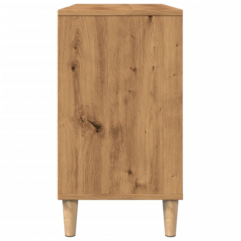 Badschrank Braun Artisan-Eiche 80x33x60 cm Holzwerkstoff