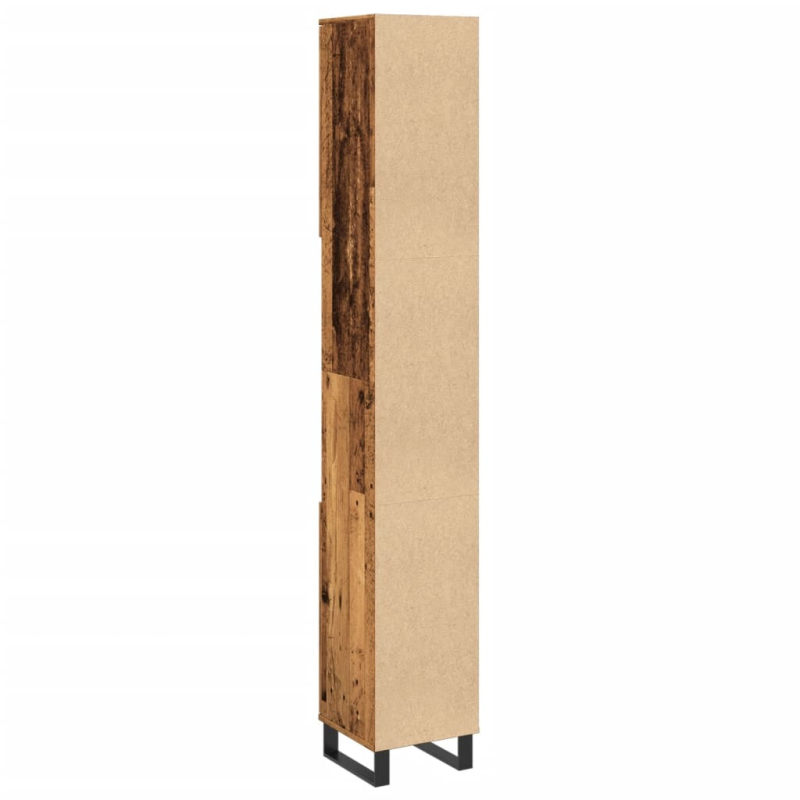 Badschrank Altholz-Optik 30x30x190 cm Holzwerkstoff