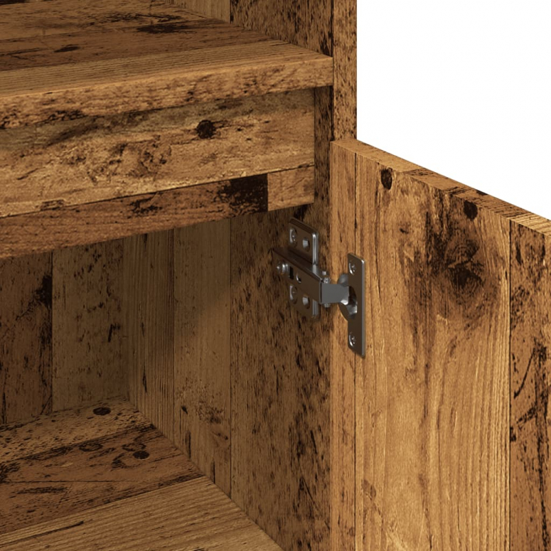 Badschrank Altholz-Optik 30x30x100 cm Holzwerkstoff