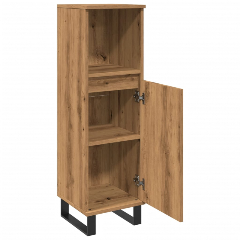 Badschrank Artisan-Eiche 30x30x100 cm Holzwerkstoff