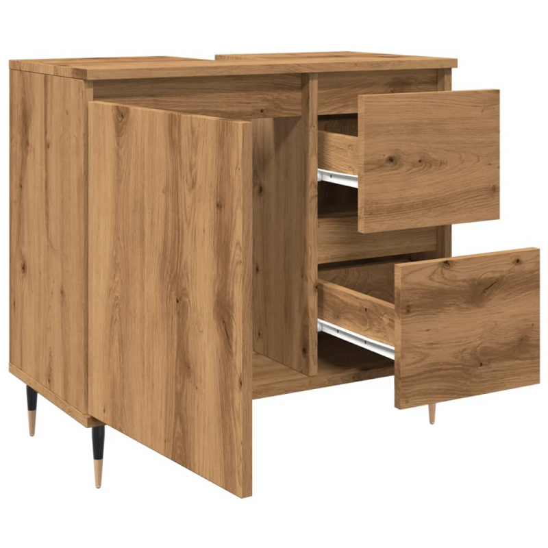 Badschrank Artisan-Eiche 65x33x60 cm Holzwerkstoff