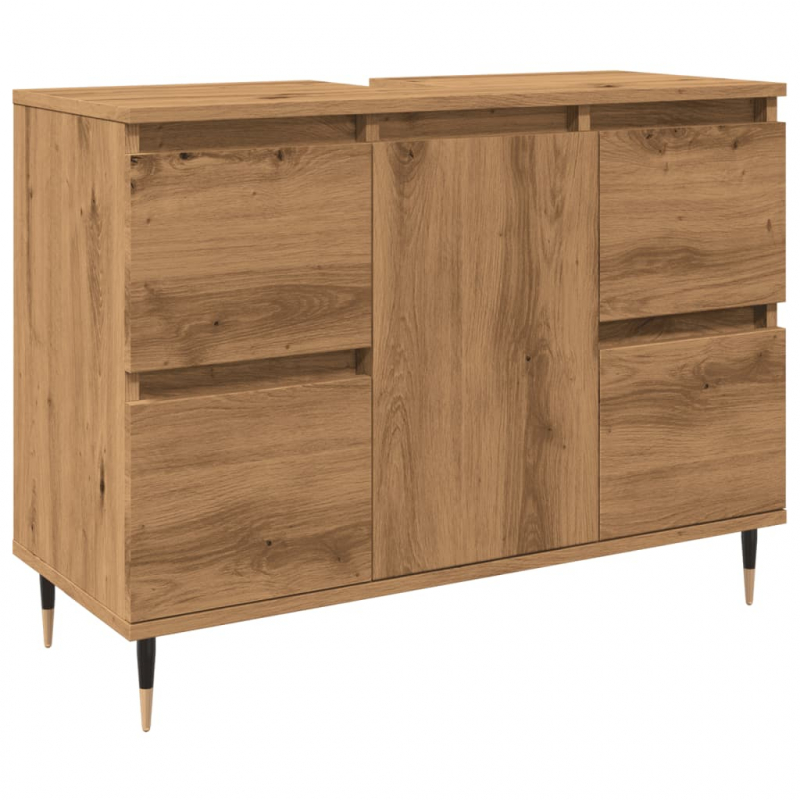 Badschrank Artisan-Eiche 80x33x60 cm Holzwerkstoff